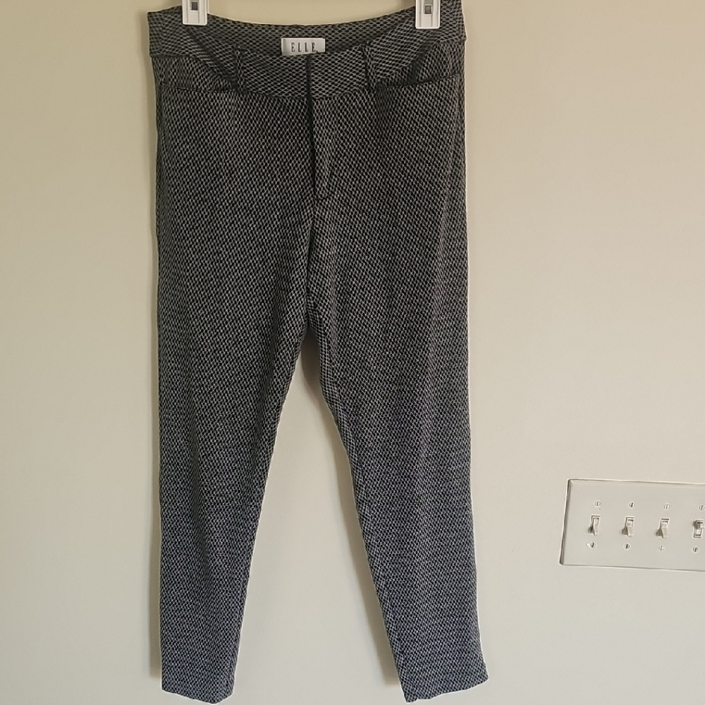 Elle Monochrome Textured Trousers